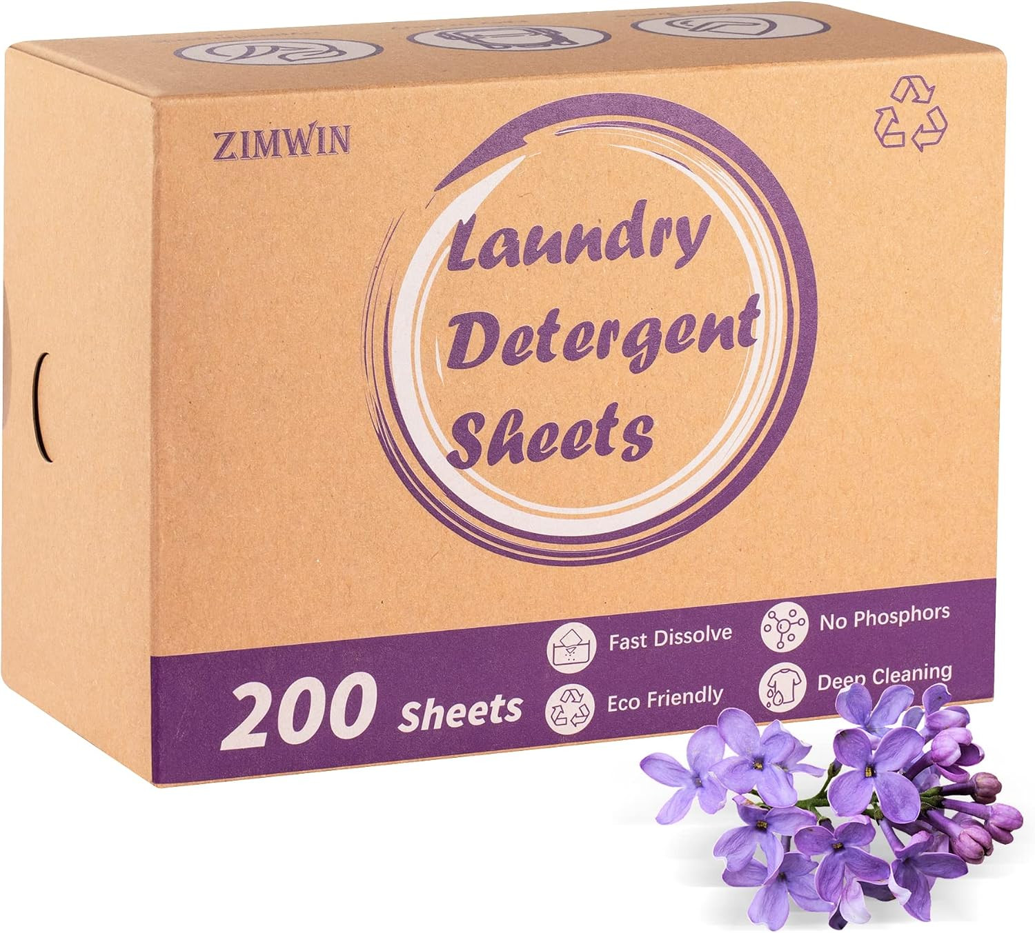 Laundry Detergent Sheets, 200 Sheets Lavender Laundry Soap Strips