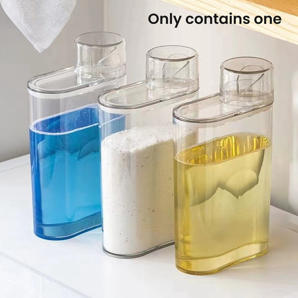Transparent Laundry Detergent Dispenser Bottle Sealed Tank for Detergent8632