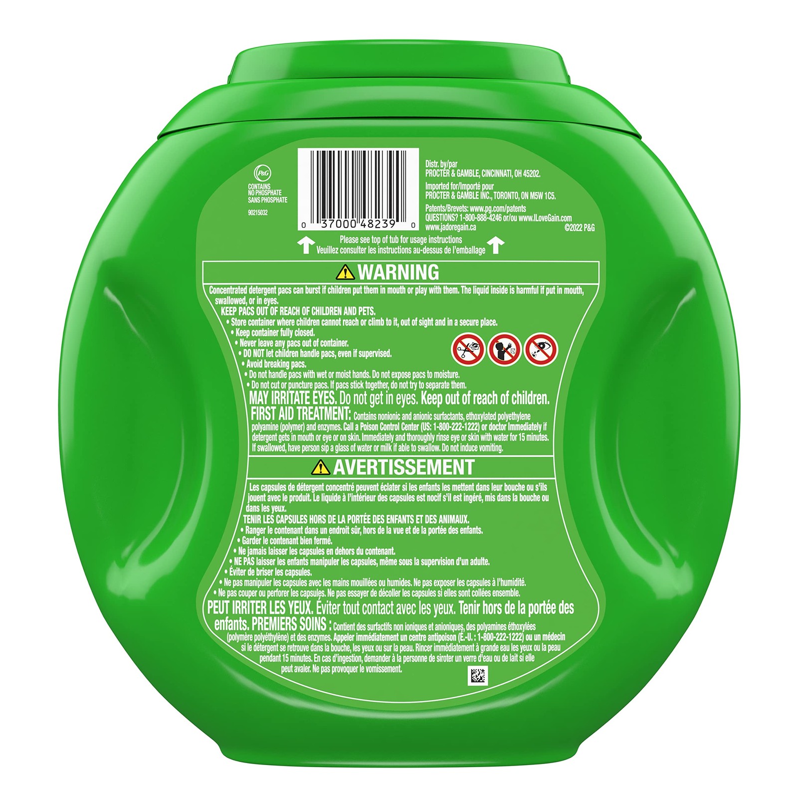 Gain Island Fresh Laundry Detergent 60 Count OxiBoost Febreze Pacs