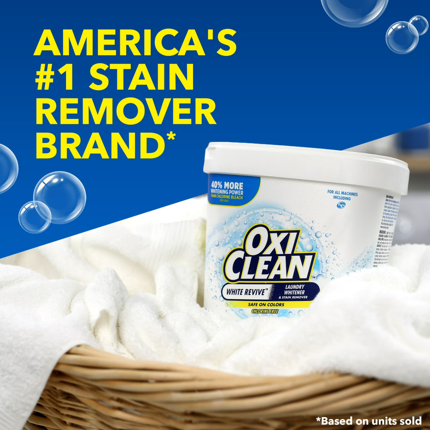 (3 Pack) OxiClean Laundry Whitener Stain Remover White Revive Powder 5 lb