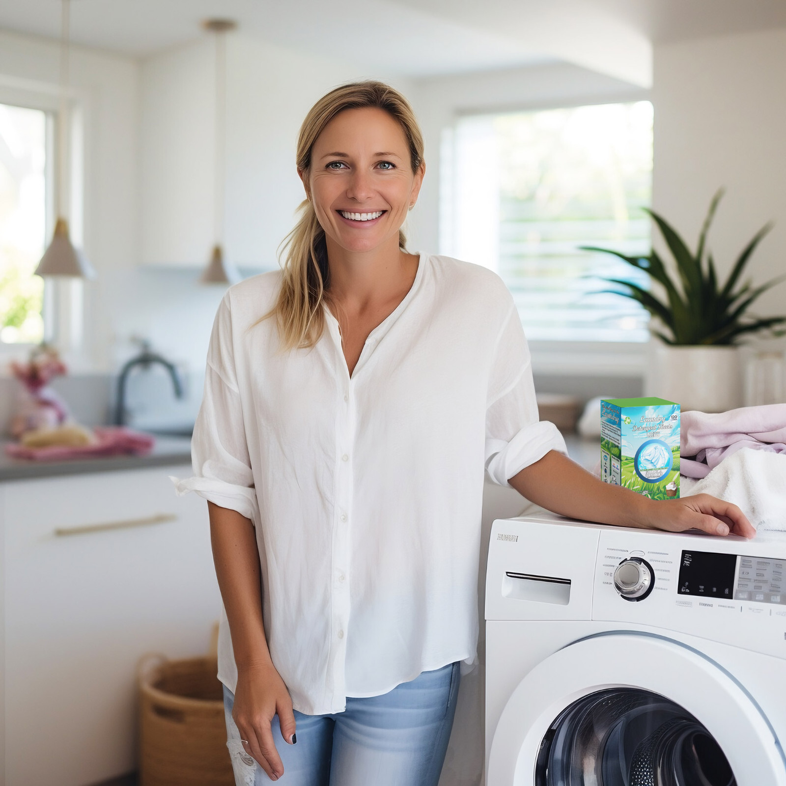 Laundry Detergent Sheets (120 Loads) Eco-Friendly Hypoallergenic & Enzyme-Base