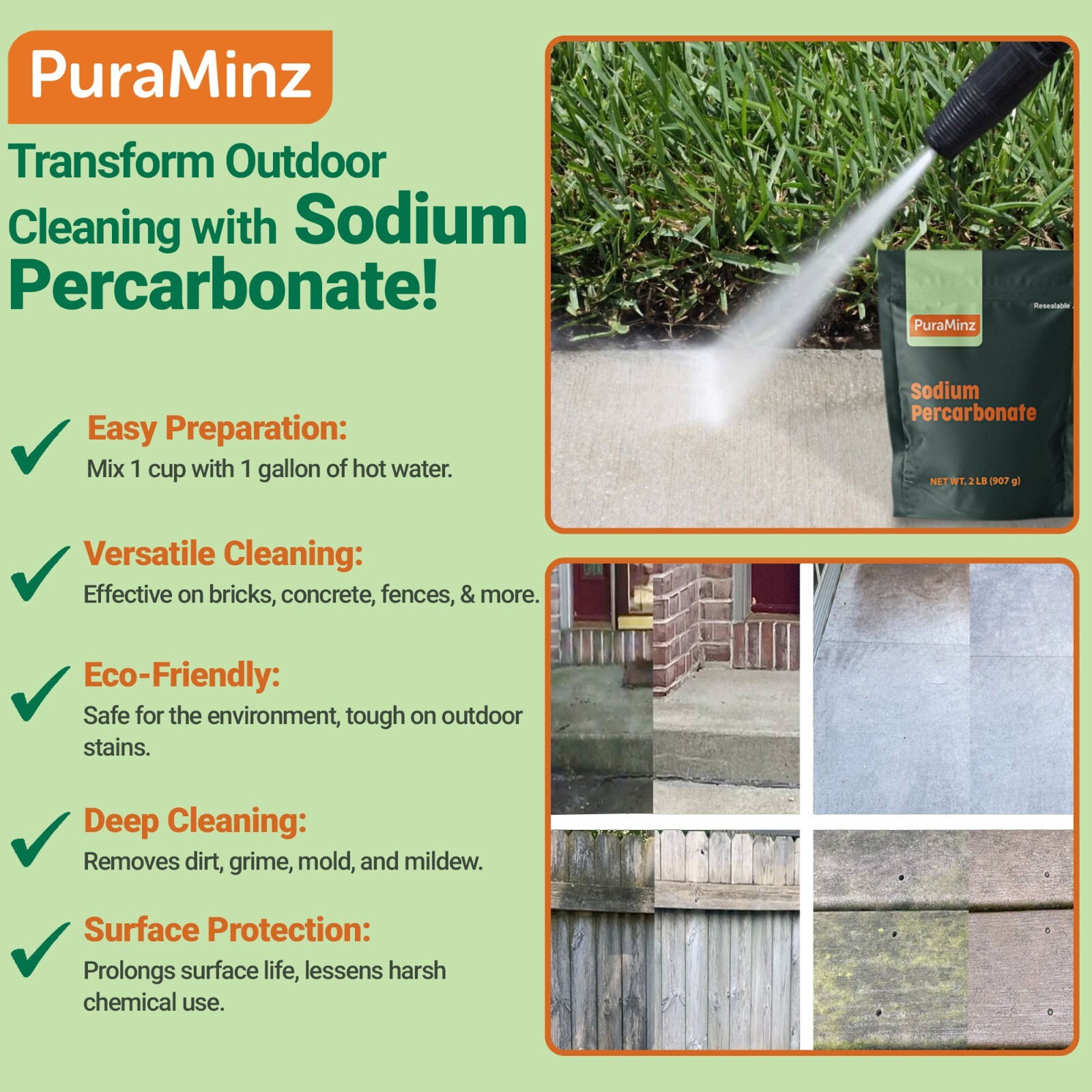 Sodium Percarbonate – 10 LB Oxygen Bleach -Solid Hydrogen Peroxide- MutliPurpose