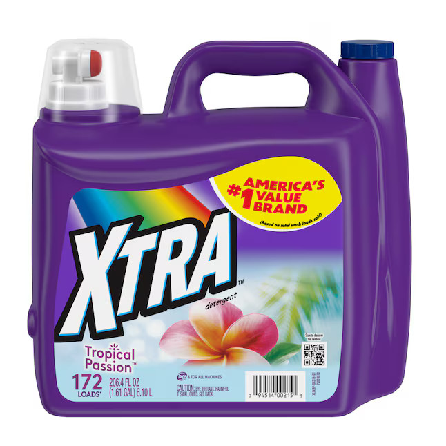 XTRA Tropical Passion HE Laundry Detergent 172 Loads 206.4 -fl oz