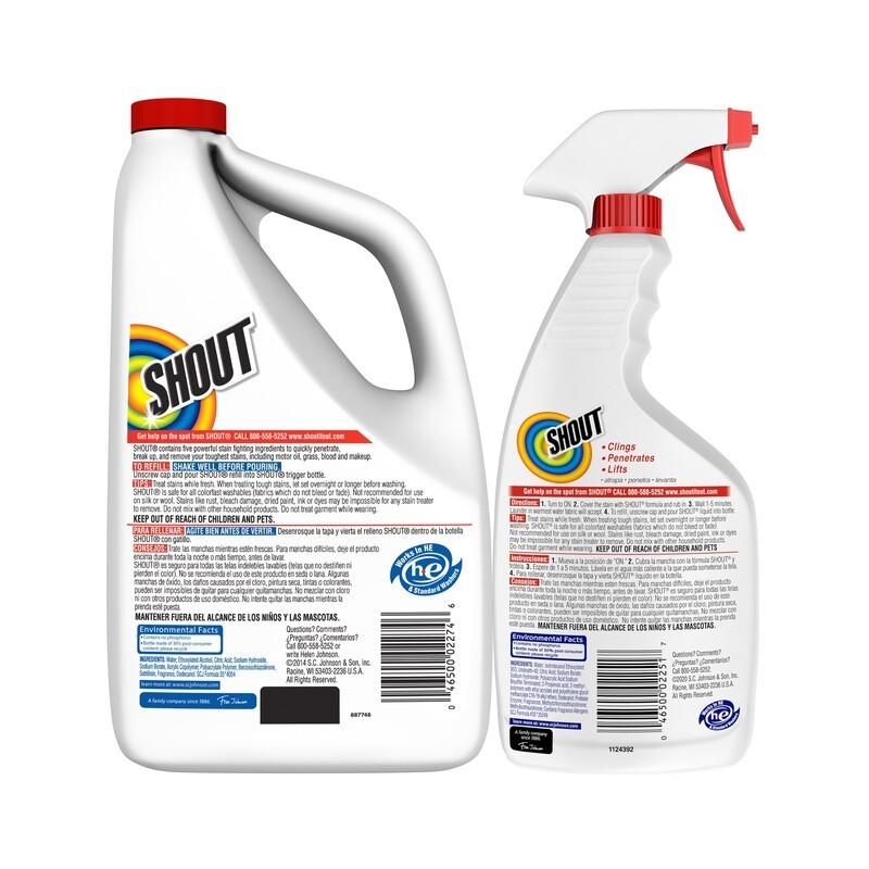 Triple Acting Laundry Stain Remover Spray Concentrated Multi Surface 22oz New