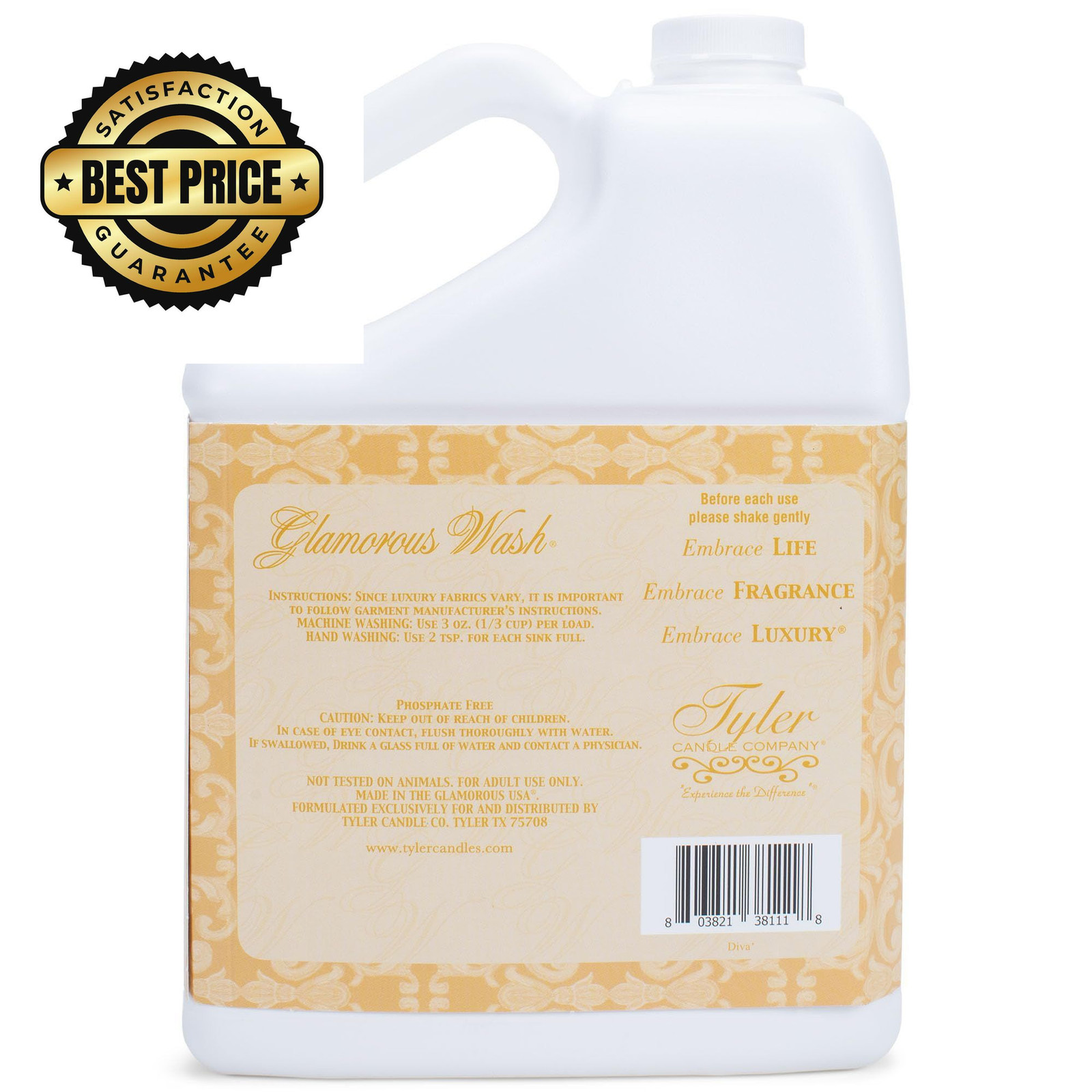 Tyler Gallon Laundry Detergent – High 128 Fl Oz (Pack of 1), Multicolored