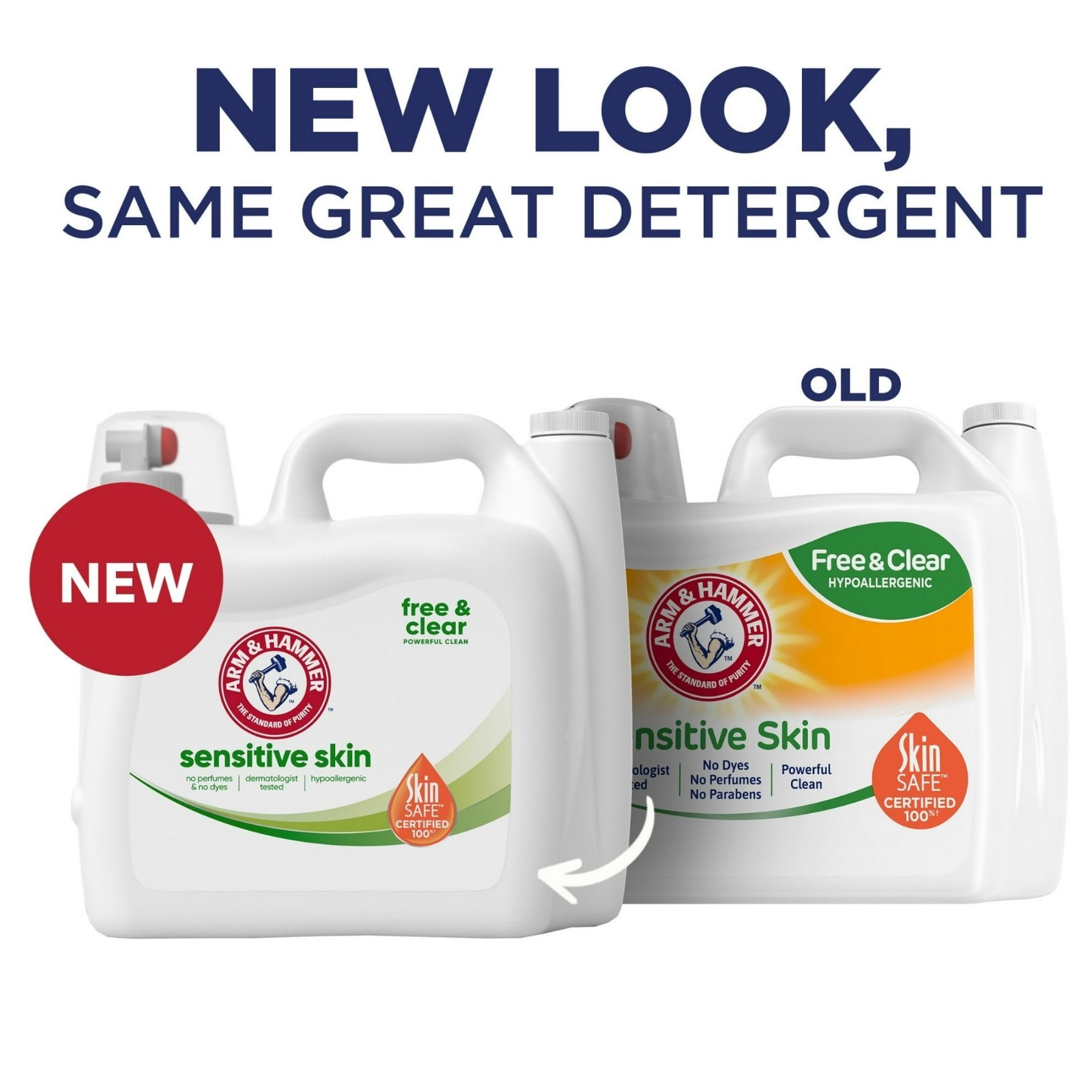 ARM & HAMMER Sensitive Skin Liquid Laundry Detergent 170 oz Free & Clear