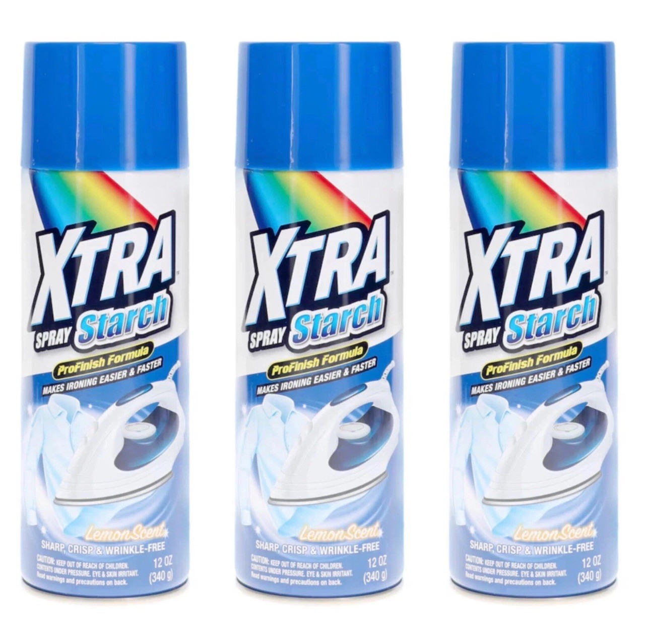 3 PK – XTRA Spray Starch / Pro Finish Formula 🍋 Lemon Scent / 12 oz