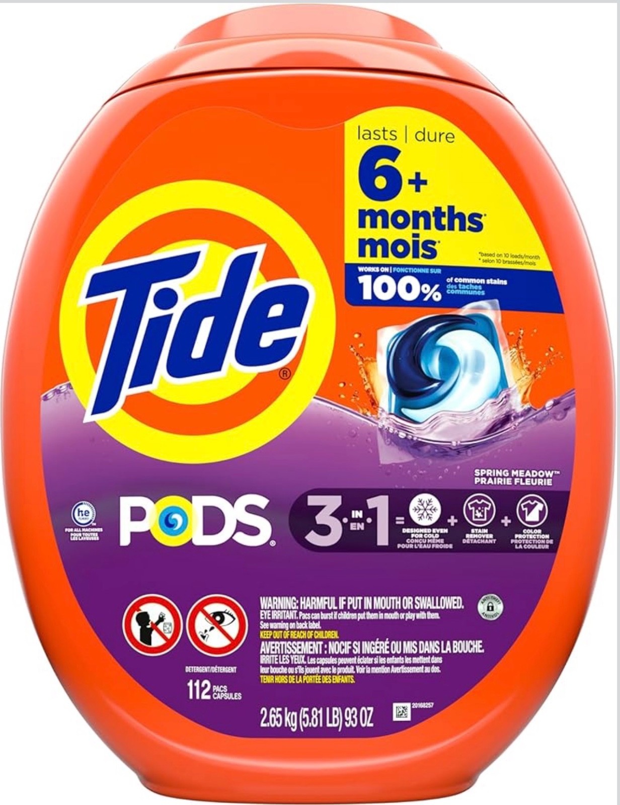 Tide PODS Laundry Detergent Pacs Spring Meadow Scent 112 Count