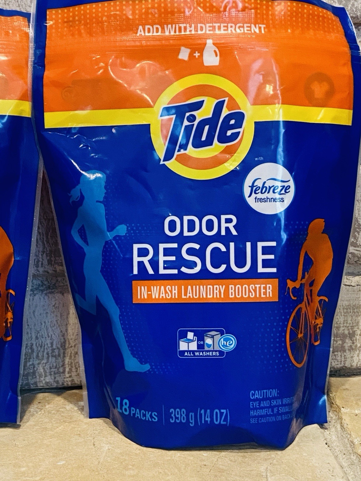 Tide Odor Rescue In Wash Laundry Booster Pacs 18 Count Fresh Scent Pods Lot of 2