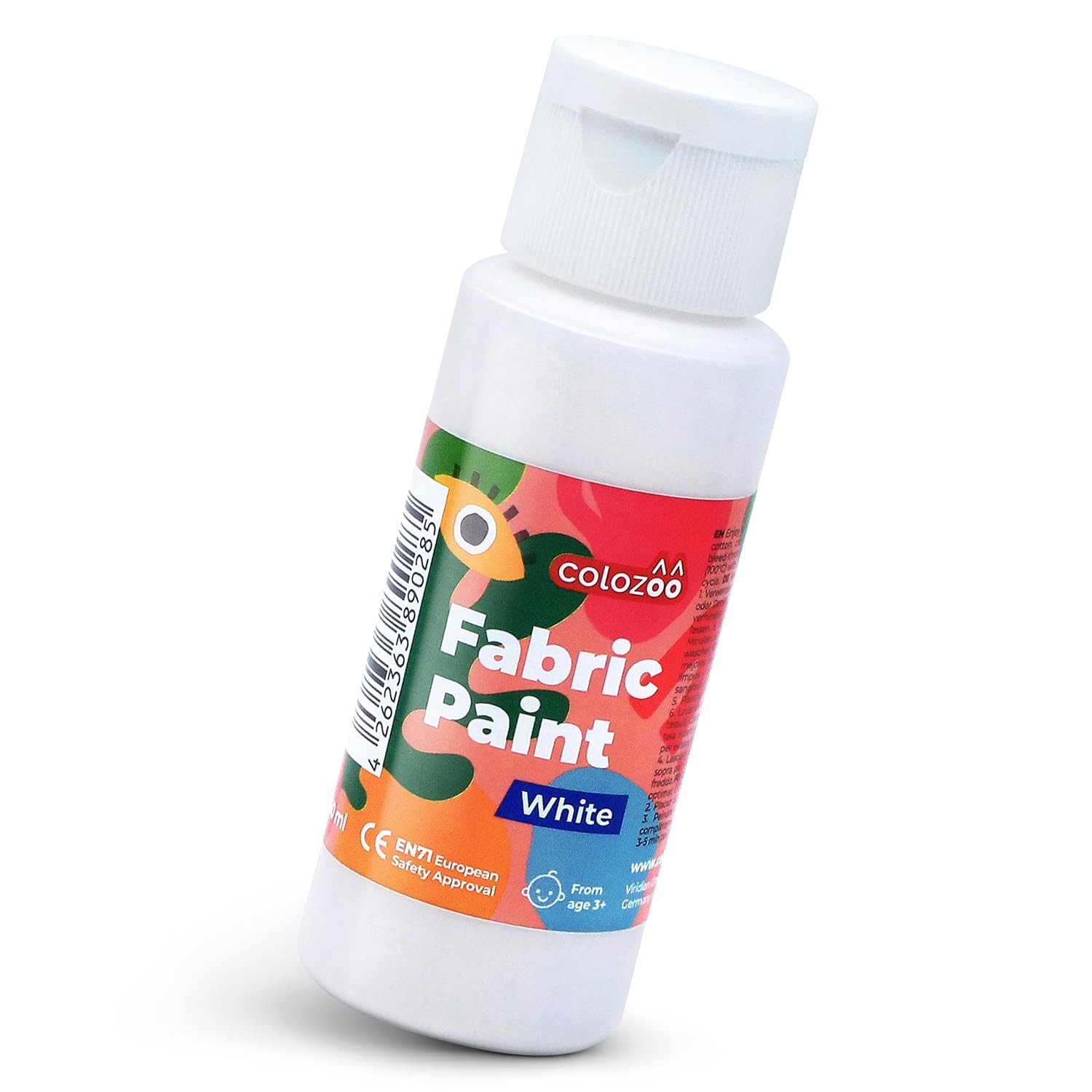 Textile Paint White 60ml, Machine Washable, For Art Projects