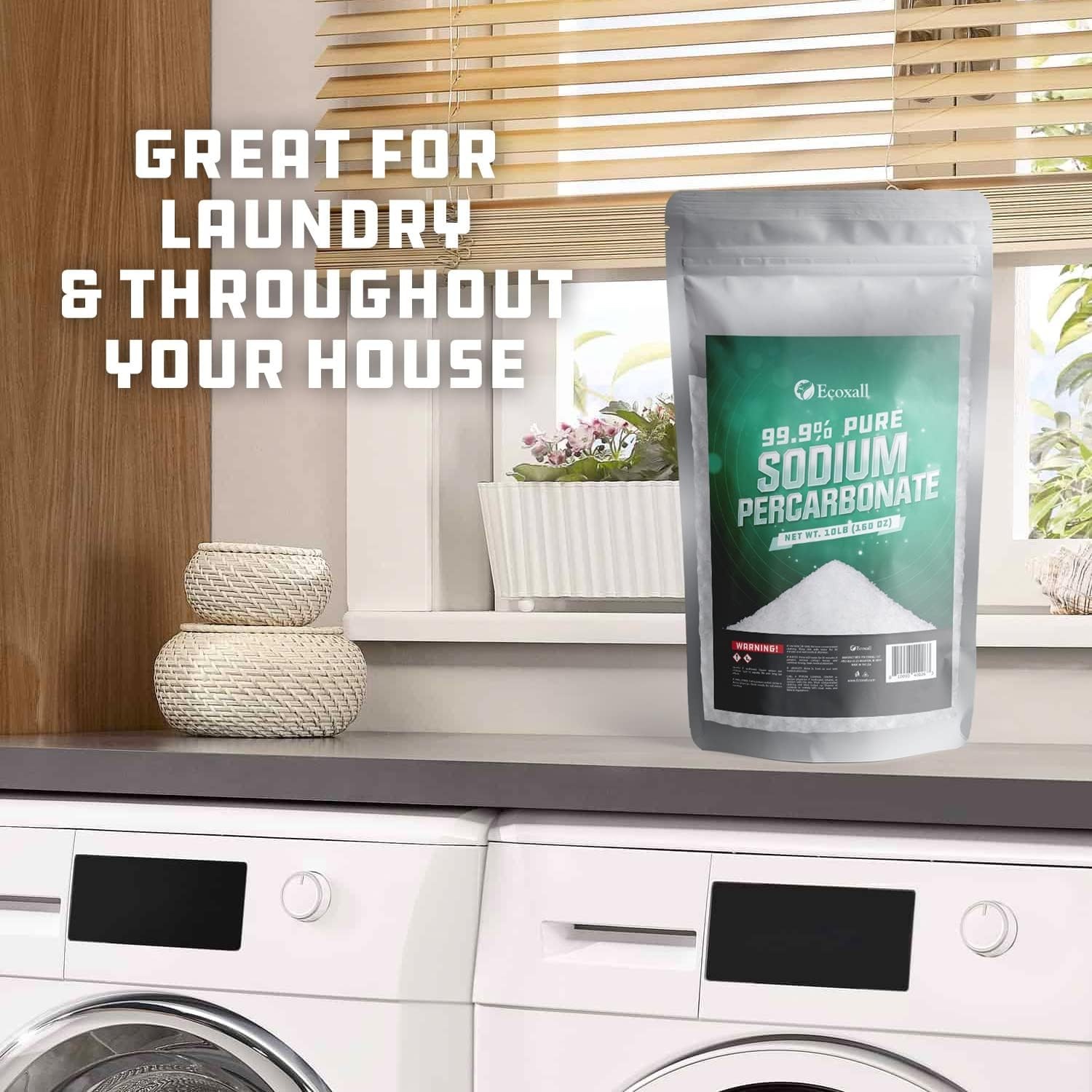 Sodium Percarbonate, 99.9% Pure Oxygen Bleach Powder, Laundry Stain Remover, …