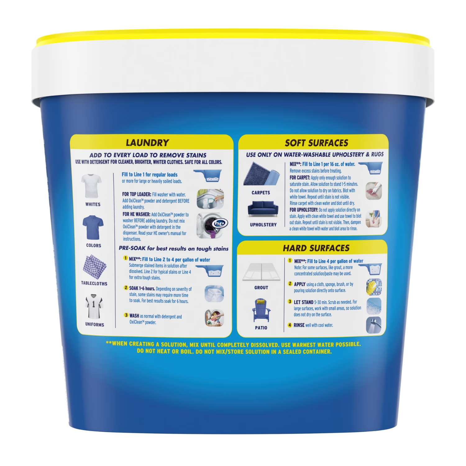OxiClean Versatile Stain Remover Powder 5 lb Laundry Cleaner USA, 3 Pack