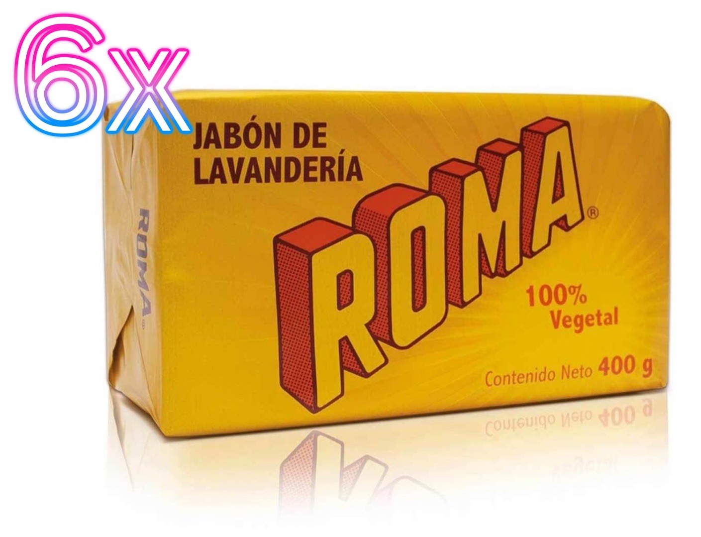 6 Pack JABON DE LAVANDERIA EN BARRA ROMA/ LAUNDRY BAR SOAP