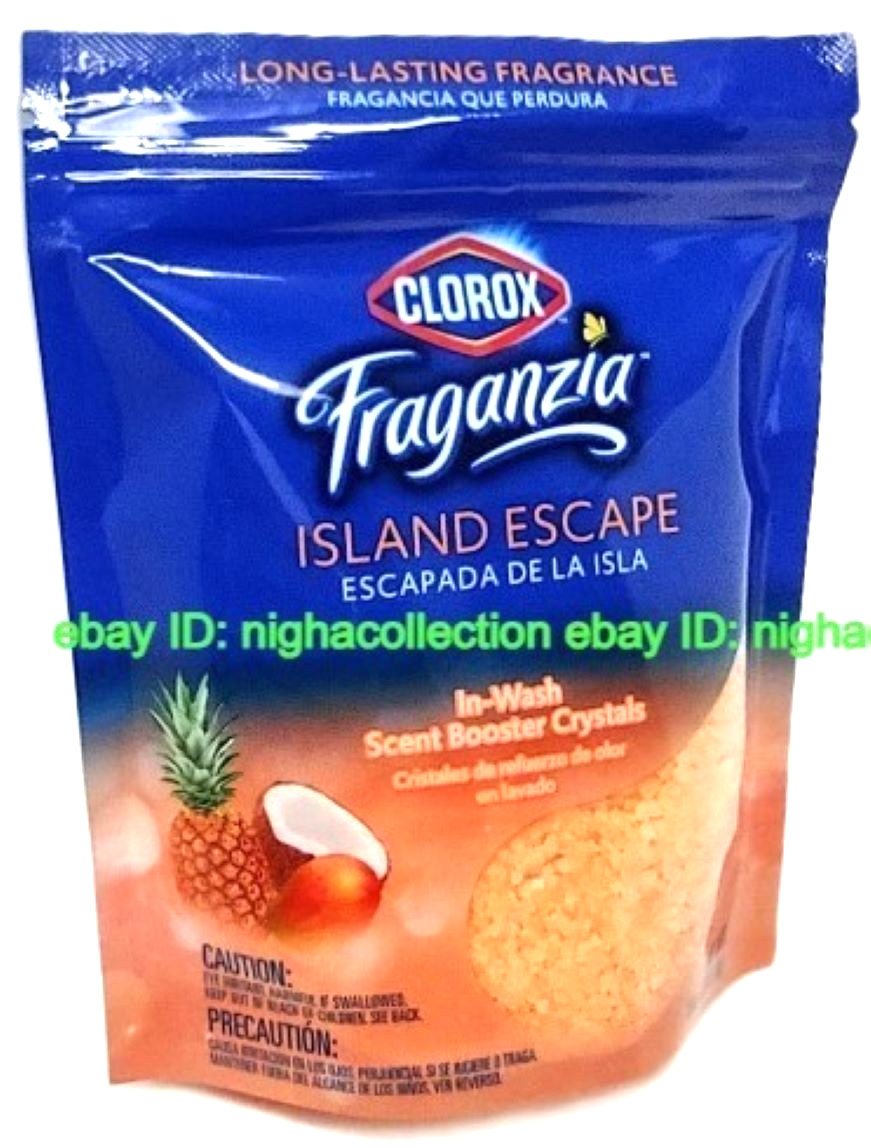 Lot 3 x Clorox Island Escape Fraganzia In-wash Scent Booster Crystals 10 Oz Each