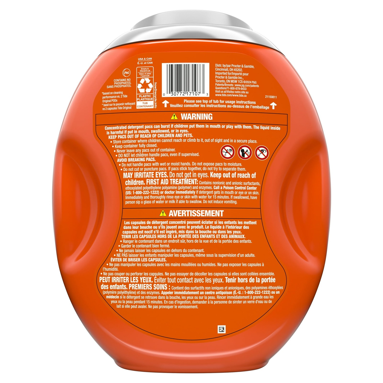 Tide Power PODS Odor Defense + Oxi 57ct – Original Scent (Fresh & Clean)