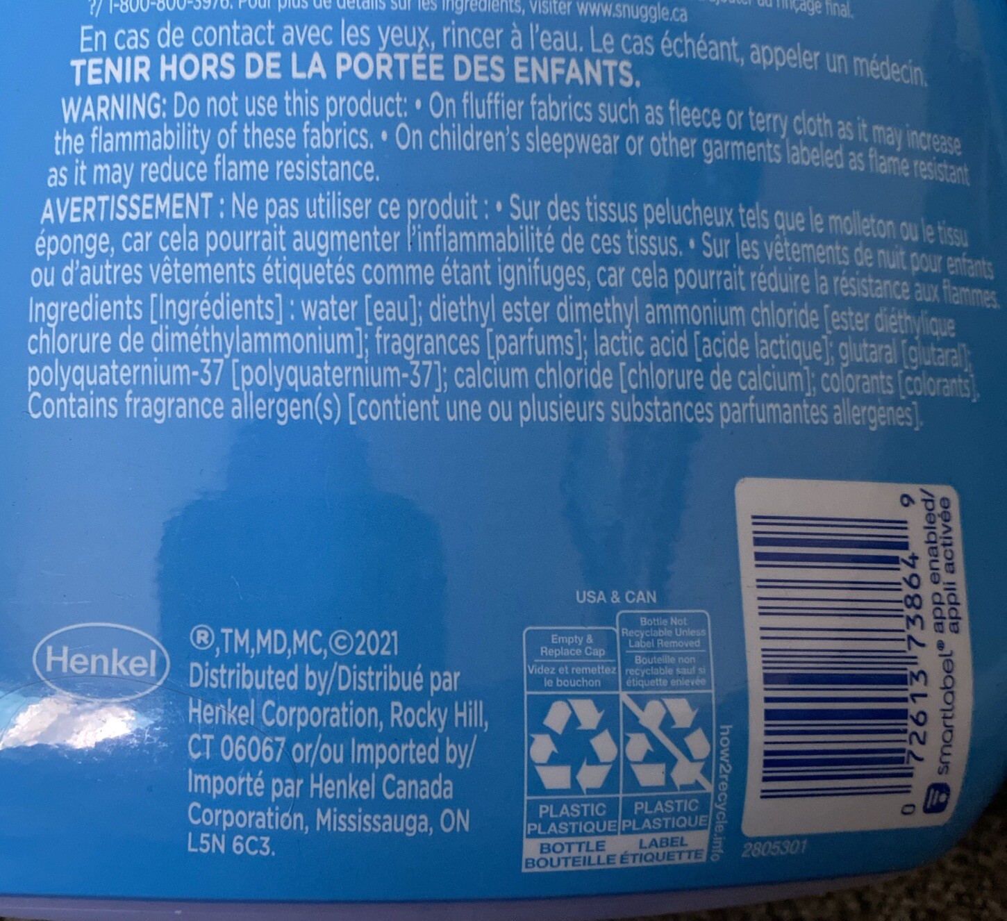 Snuggle Super Fresh Violet Breeze 46 Loads Fabric Conditioner 48.6 fl oz Pk of 2