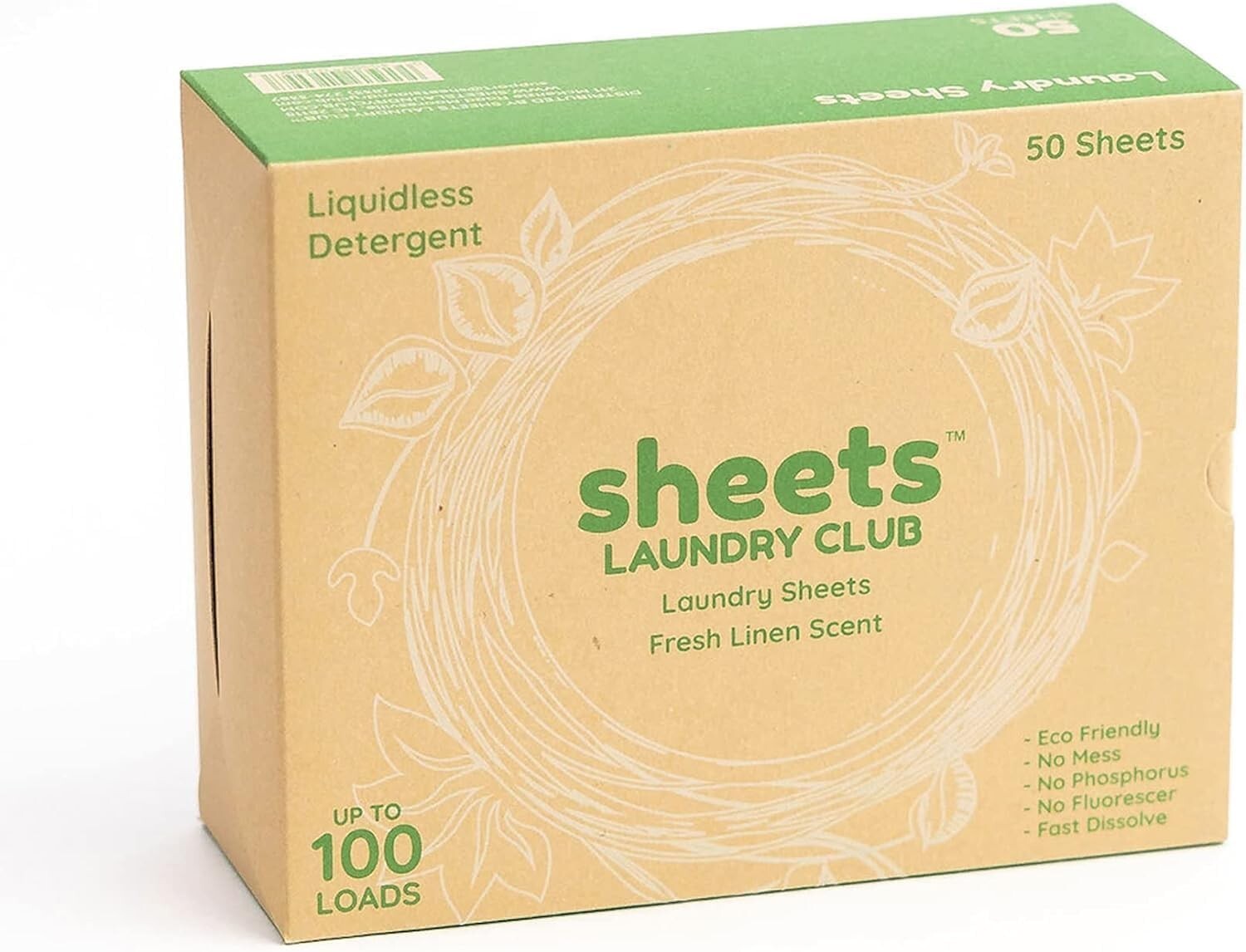 Lightweight Eco-Friendly Laundry Detergent Sheets – 50 Quick Dissolvable Sheets