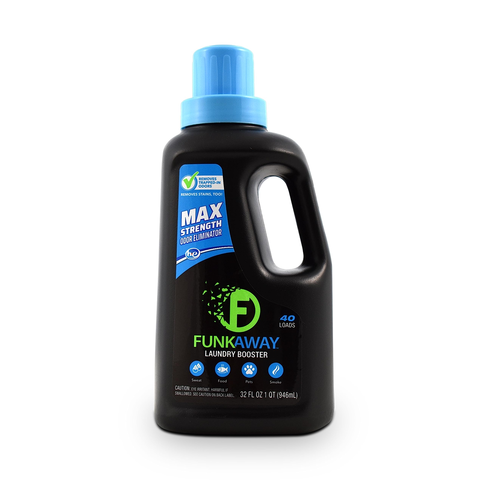 FunkAway Laundry Detergent Booster 32 Fl Oz Odor Stain Eliminator for Fabrics