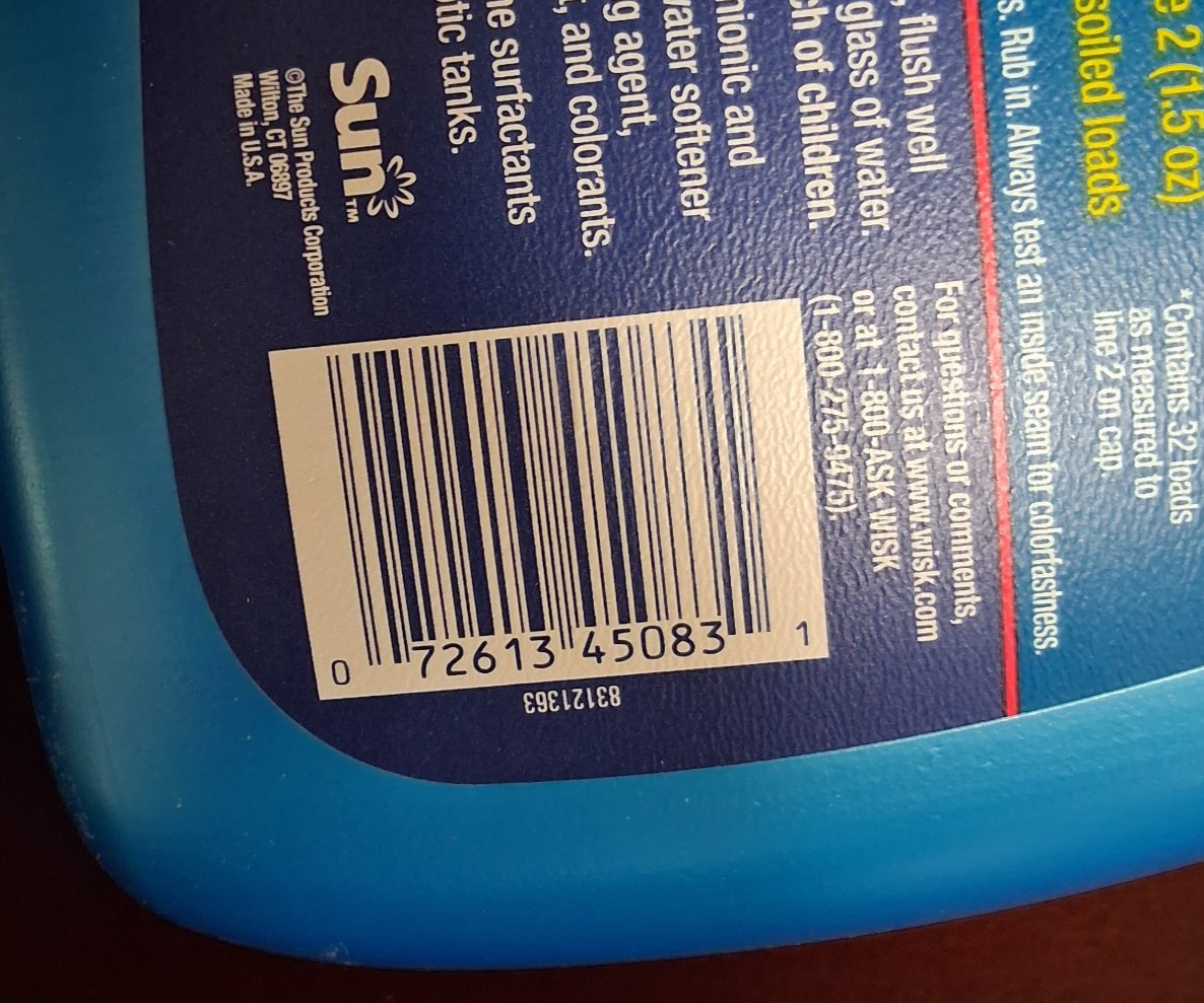 Wisk Original Clean 2X Ultra Concentrated Laundry Detergent 32 Loads 50oz