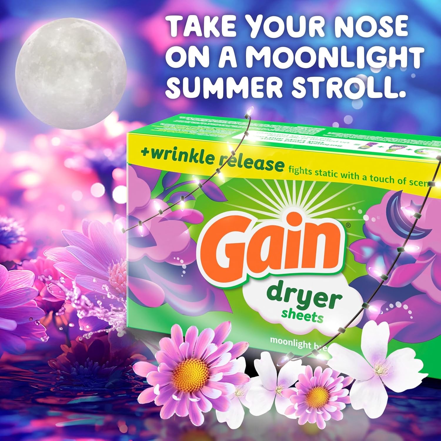 Dryer Sheets Plus Wrinkle Release Static Control Moonlight Breeze 120 Count