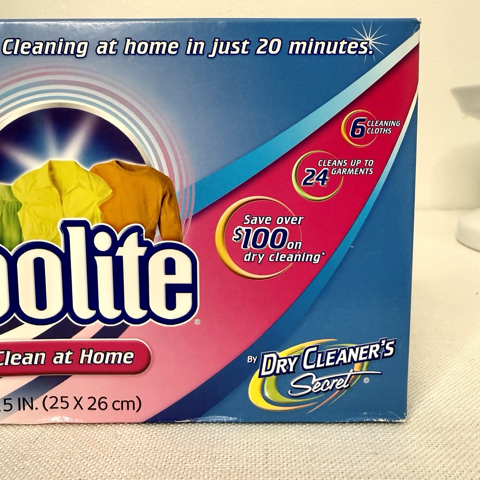 Woolite Dry Clean At Home Dry Cleaner’s Secret 1 Full Box 6 Cloths New