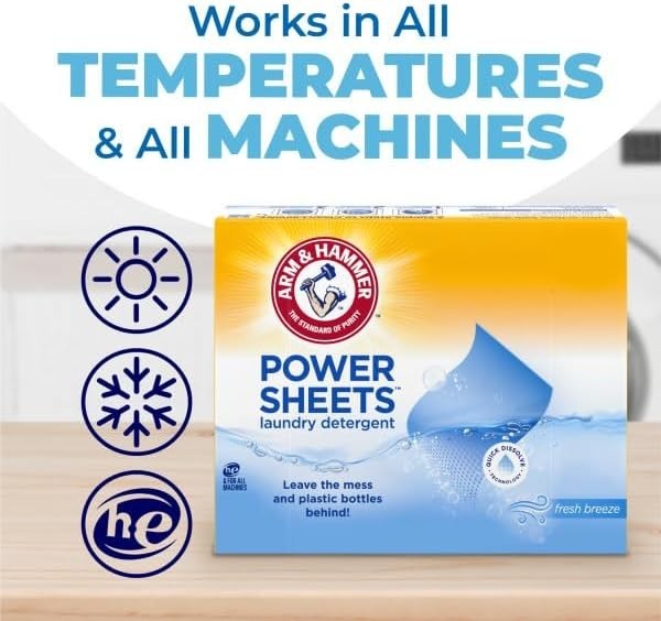Arm & Hammer Laundry Sheets 35 Ct 2 Pack Fresh Breeze Up to 140 Loads