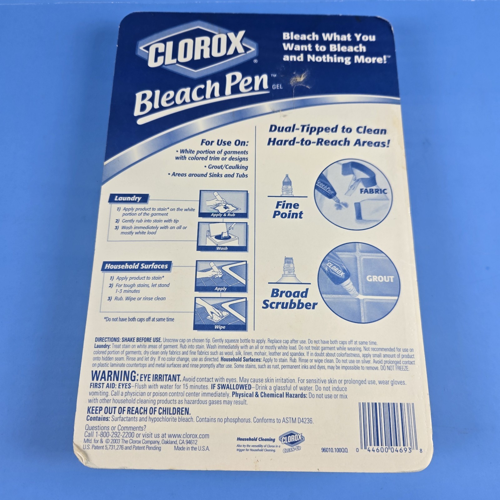 Clorox Bleach 3 Pack Pens Gel Laundry Bathroom Kitchen 2oz New Factory Sealed