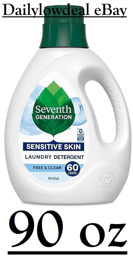 2 PACK – Seventh Generation Natural Free & Clear Liquid Laundry Detergent, 45-oz