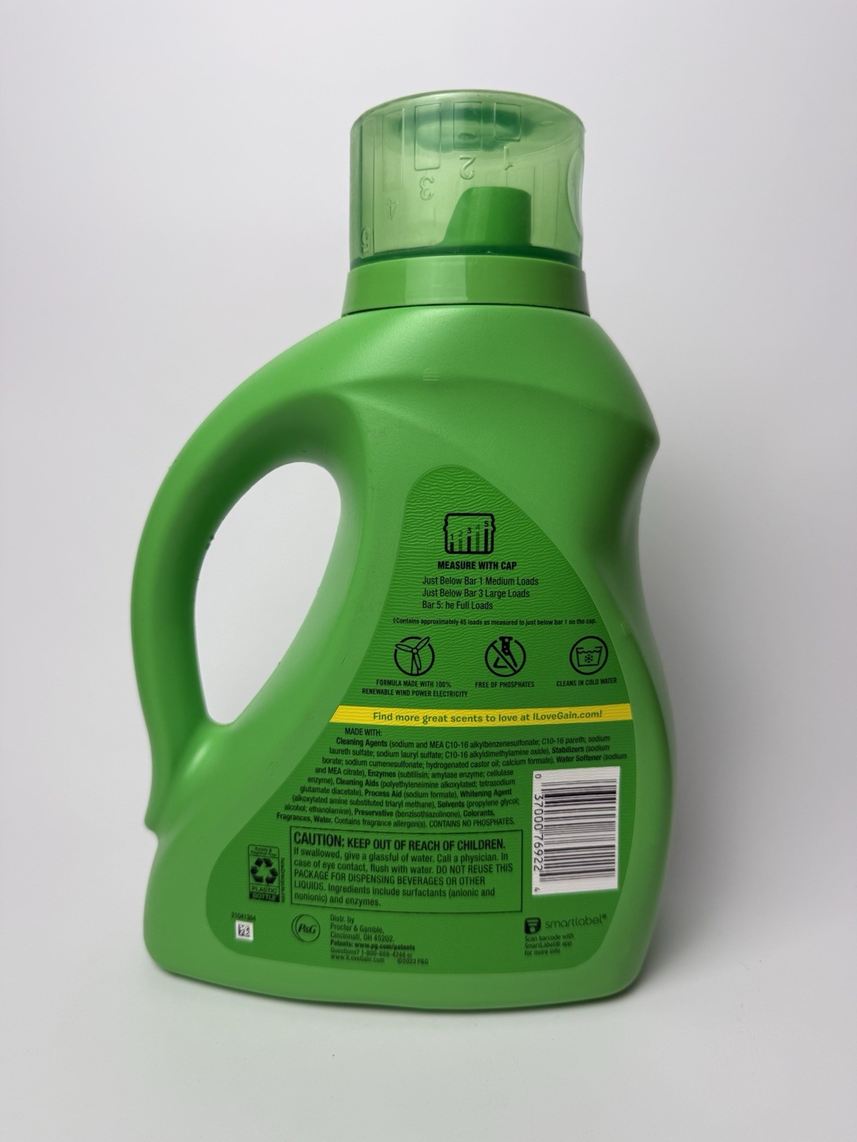 Gain 2in1 Liquid Laundry Detergent Fresh Water Sparkle Odor Defense 65 Oz