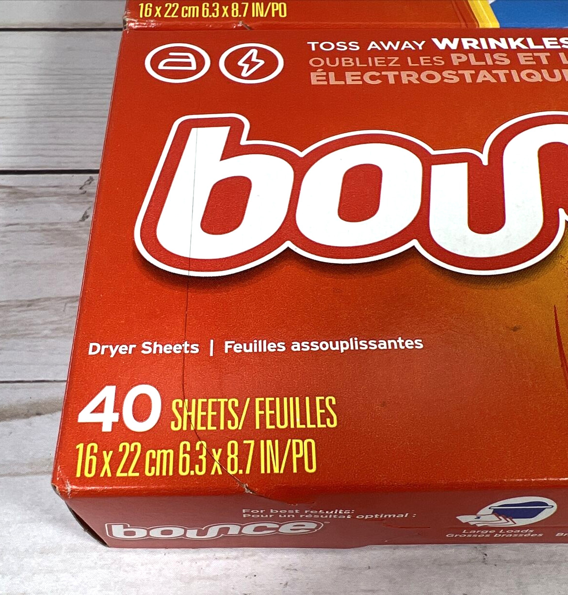 Bounce FRESH LINEN 40 Dryer Sheets Box Toss Away Wrinkles & Static (2 Boxes)
