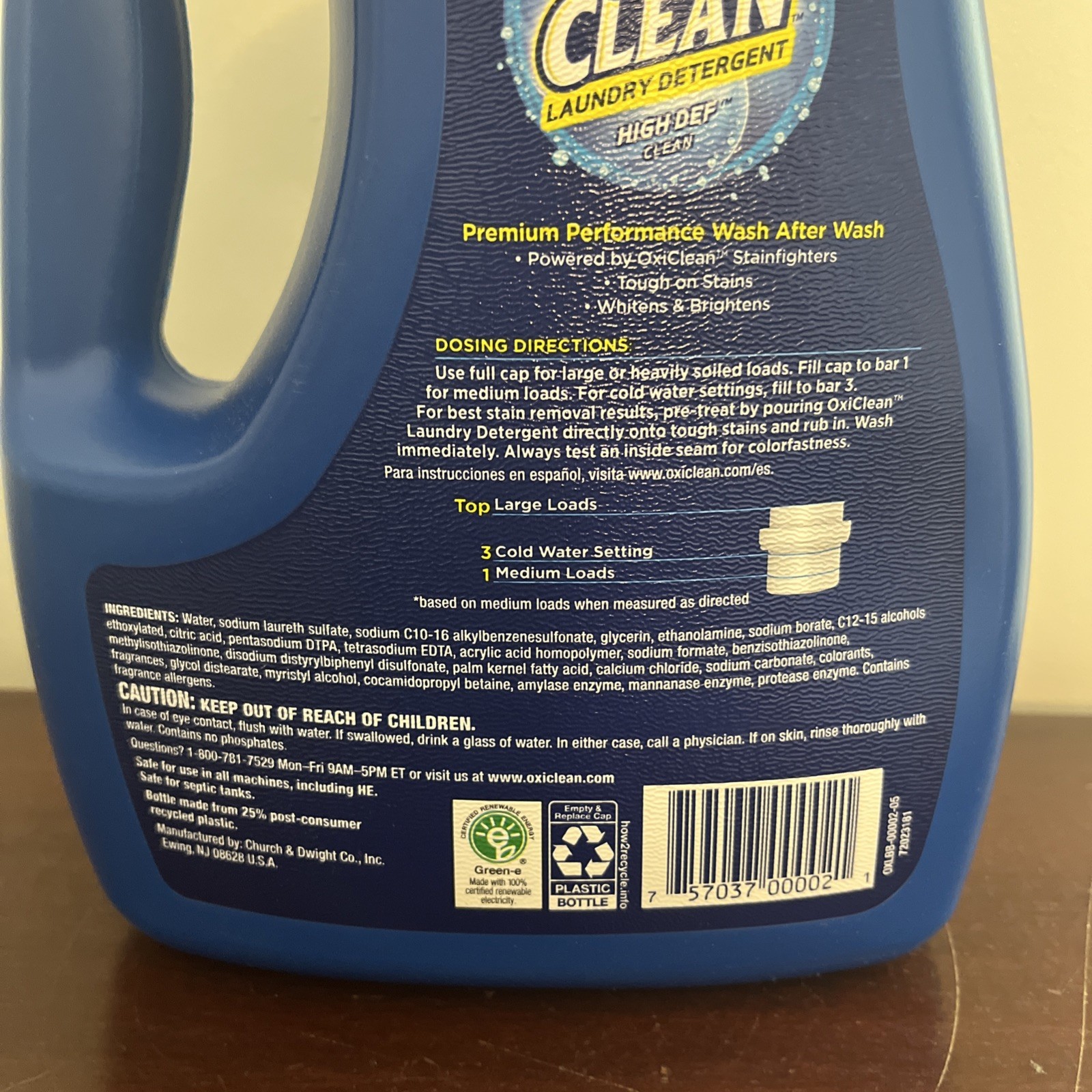 Oxi Clean High Def Fresh Liquid Laundry Detergent 40 Loads, 60oz SPARKLING FRESH