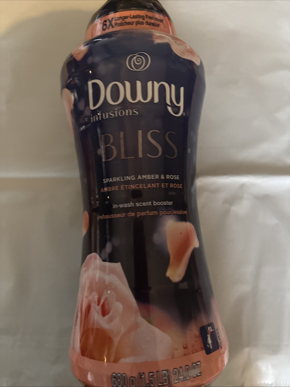 Downy Infusions Bliss Sparkling Amber & Rose Scent Booster Beads~24 Oz 1.5 Lb