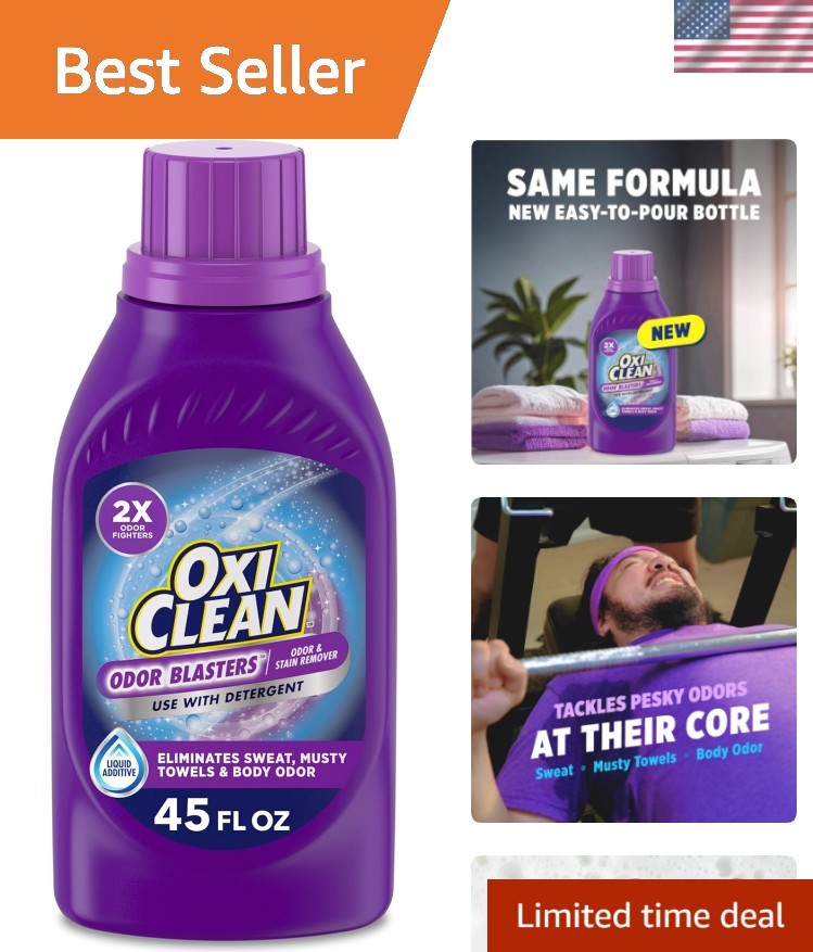 Odor Blasters Odor and Stain Remover Liquid Laundry Additive, Water-Activated…