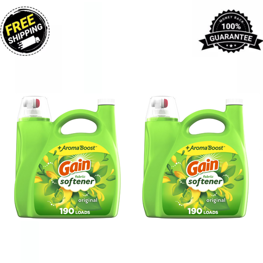 Gain Fabric Softener & Conditioner, Original Scent, 140 fl oz, 190 Loads, 2 Pack