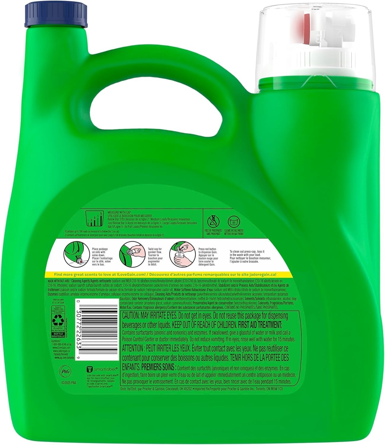 Gain Aroma Boost Liquid Laundry Detergent 154 Fl Oz Moonlight Breeze 107 Loads