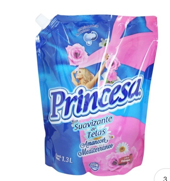 3 Pack PRINCESA SUAVIZANTE AMANECER MEDITERRÁNEO LAUNDRY SOFTENER 1.3L C/U