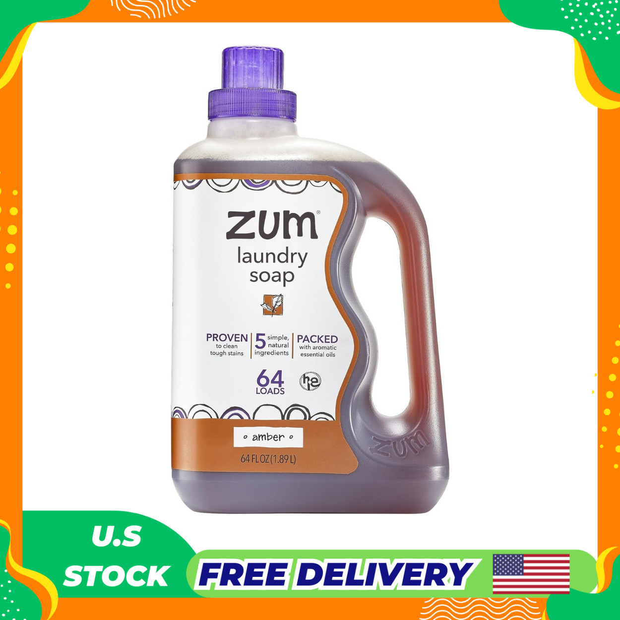 Indigo Wild Clean Laundry Soap – Plant-Based Liquid Laundry Soap – Contains Baki