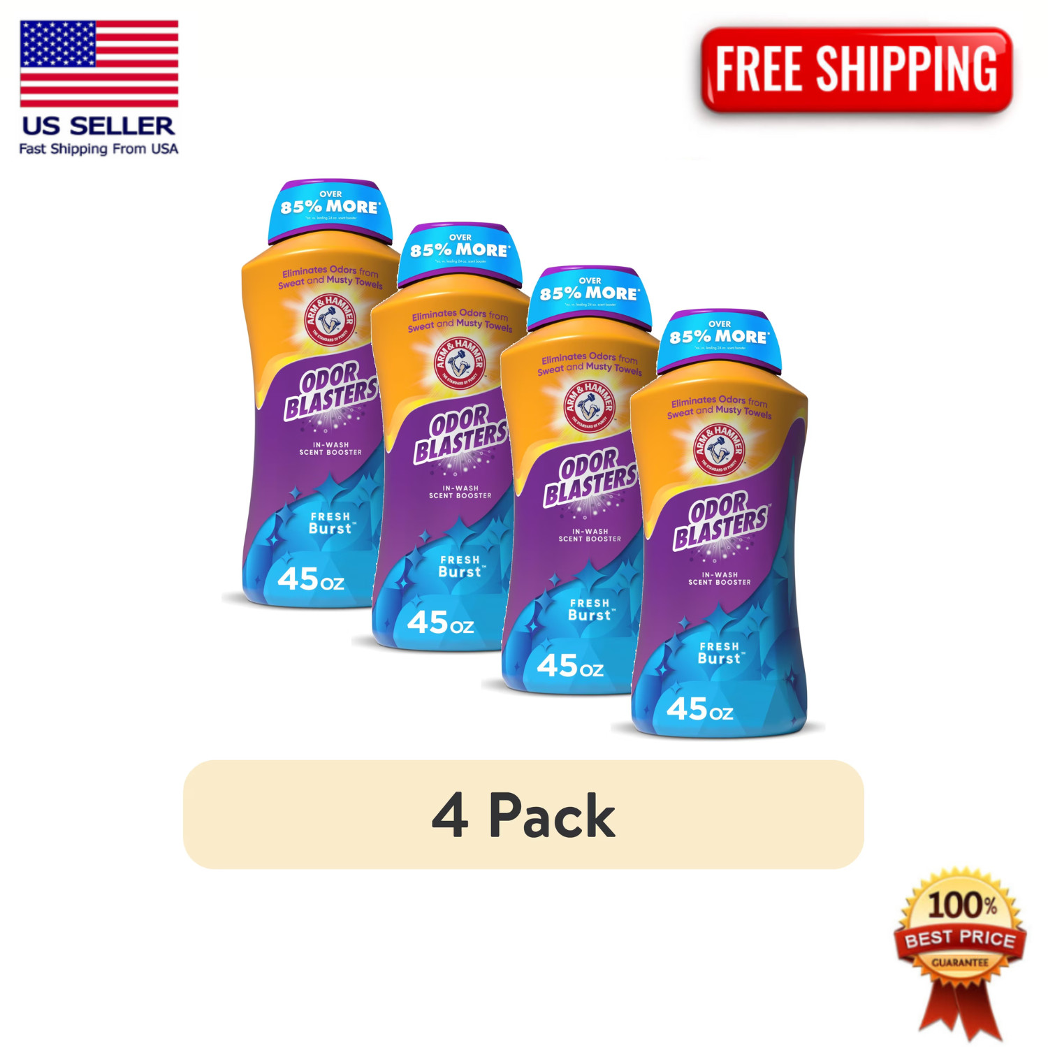 ARM & HAMMER Odor Blasters In-Wash Scent Booster Fresh Burst 45 Oz, 3 Pack