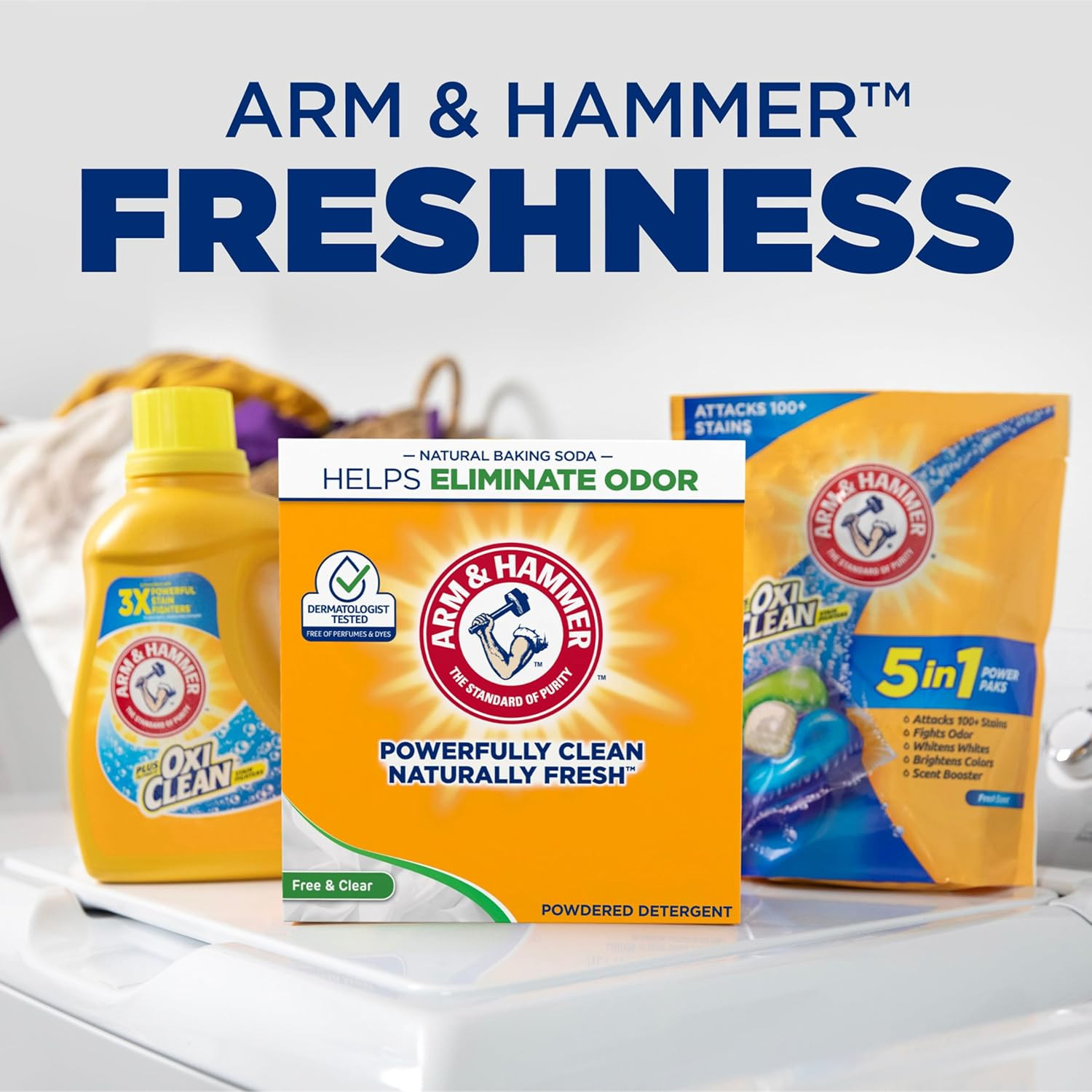 Powder Laundry Detergent, Free of Perfume and Dyes, 100 Loads
