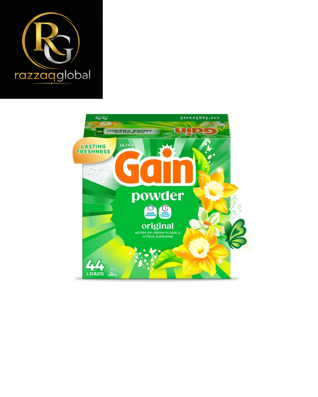 Gain Powder Laundry Detergent, Original Scent, 40 oz, 44 Loads