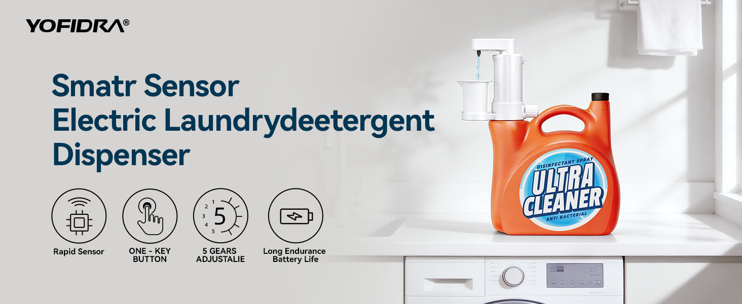 Electric Laundry Detergent Dispenser, Automatic Laundry Dispenser for Liquid