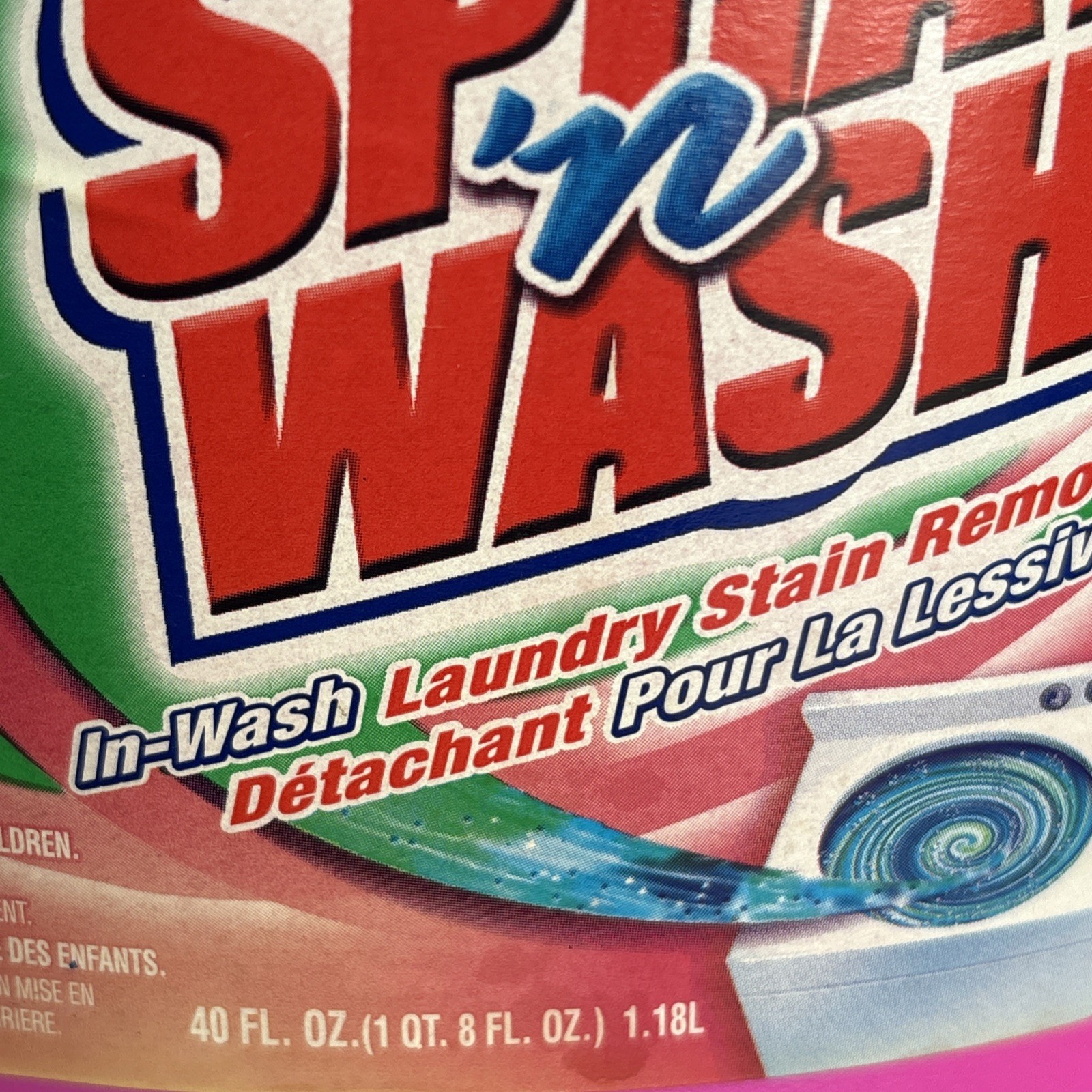 Spray N Wash In Wash Stain Remover PINK BOTTLE 40ozVTG Discontinued 35% Full
