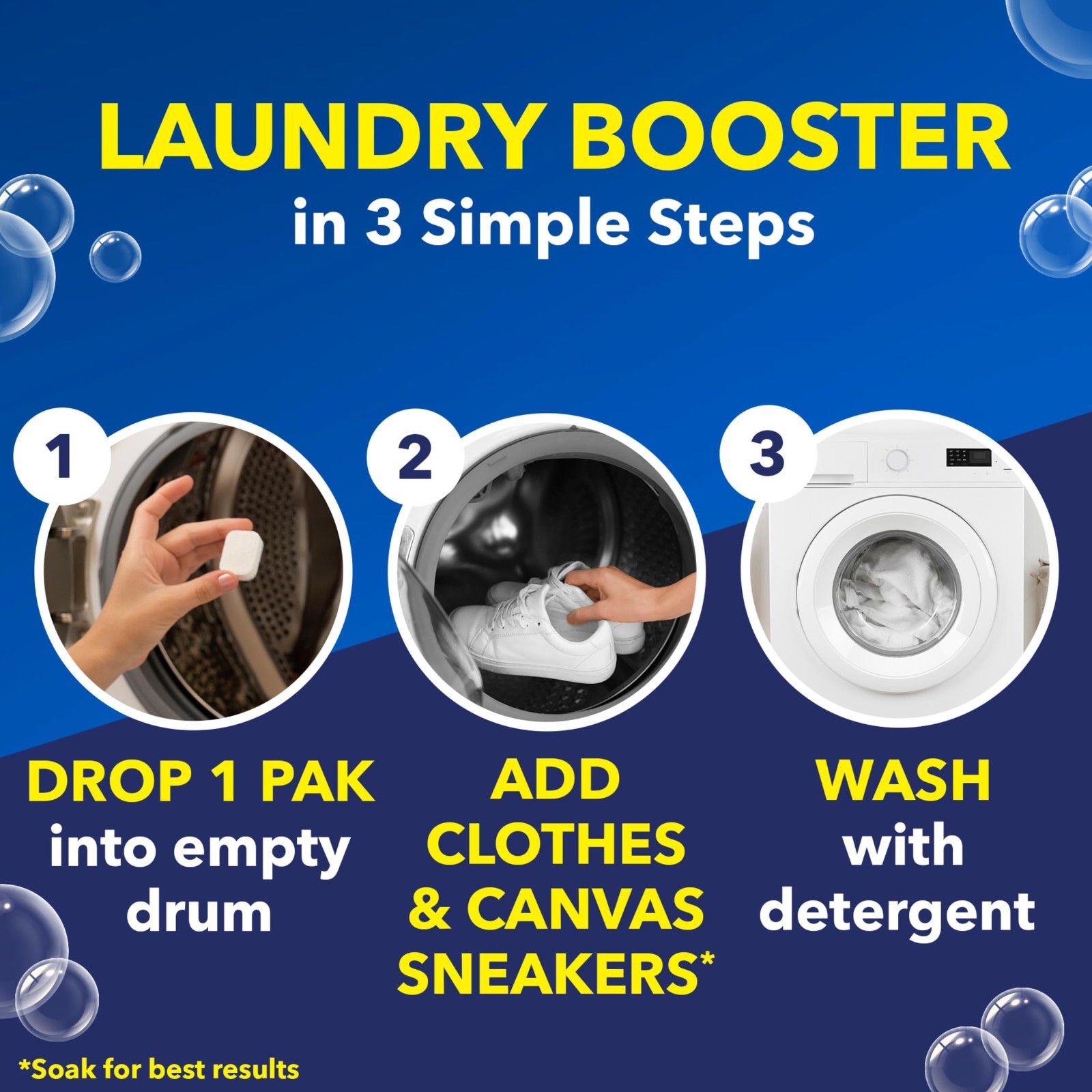 Laundry Whitener & Stain Remover Power Paks, 24 Count – OxiClean Alternative