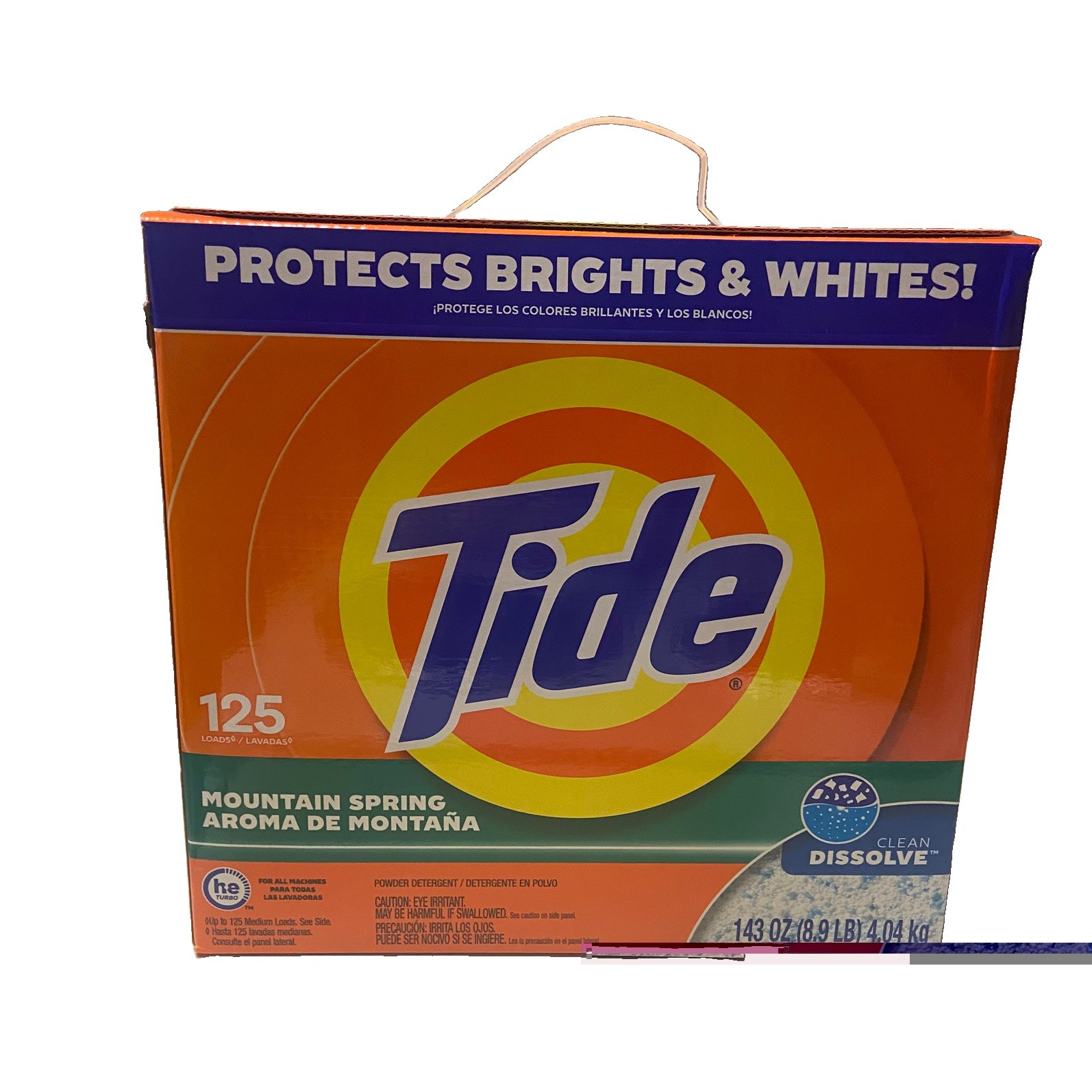 Tide Powder Laundry Detergent MOUNTAIN SPRING Scent 143 oz 125 Loads (Pack of 1)