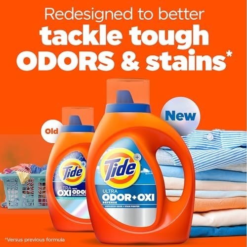 Tide Ultra Odor Defense Plus Oxi Liquid Laundry Detergent 148 oz 105 Loads
