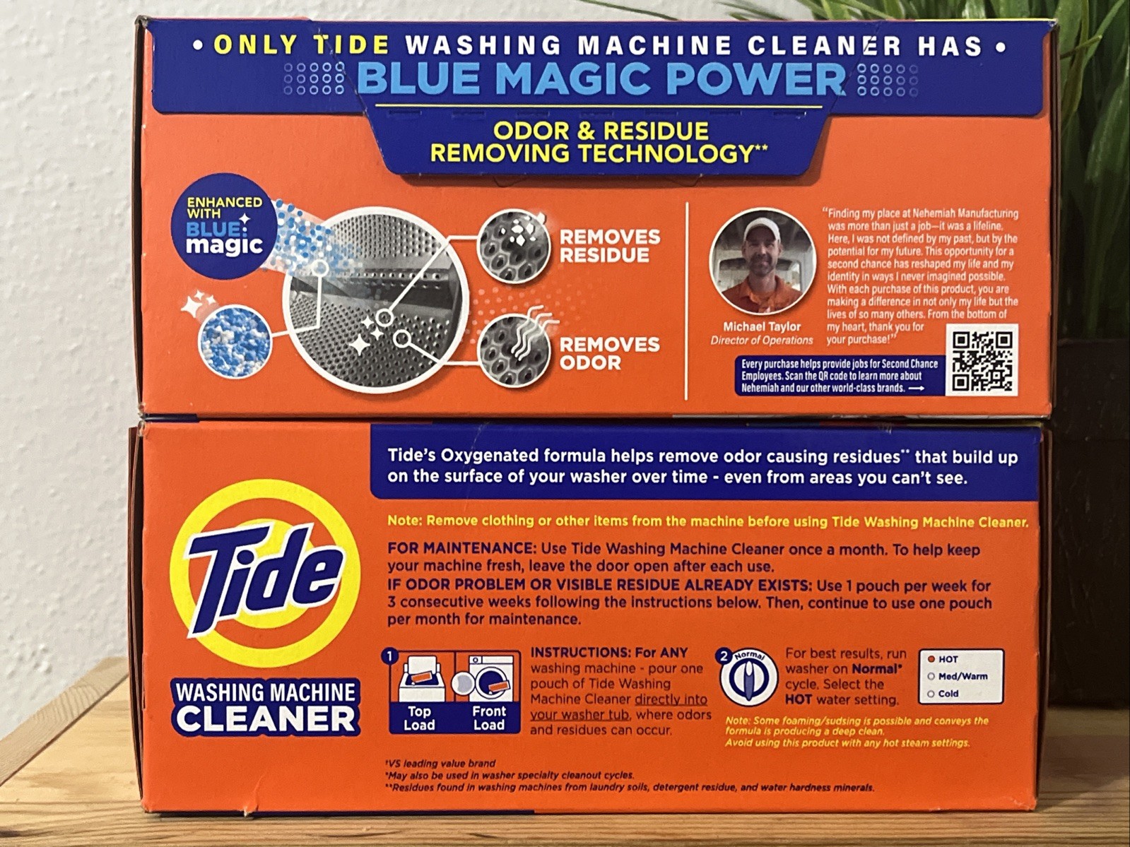 TIDE Washing Machine Cleaner OXI Enhanced Remove Odor Residue 4 Month Value Pack