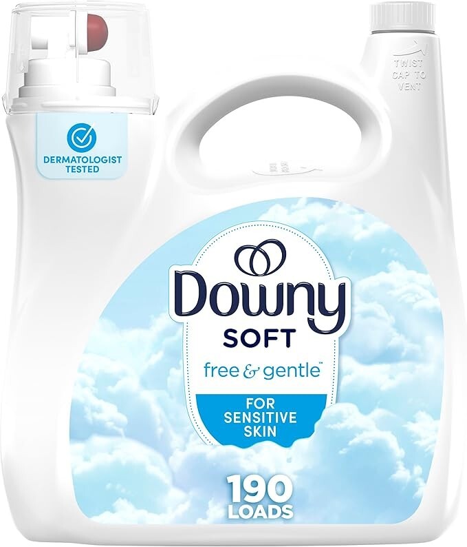 Downy Free & Gentle Fabric Softener, Hypoallergenic, 140 fl oz, 190 Loads