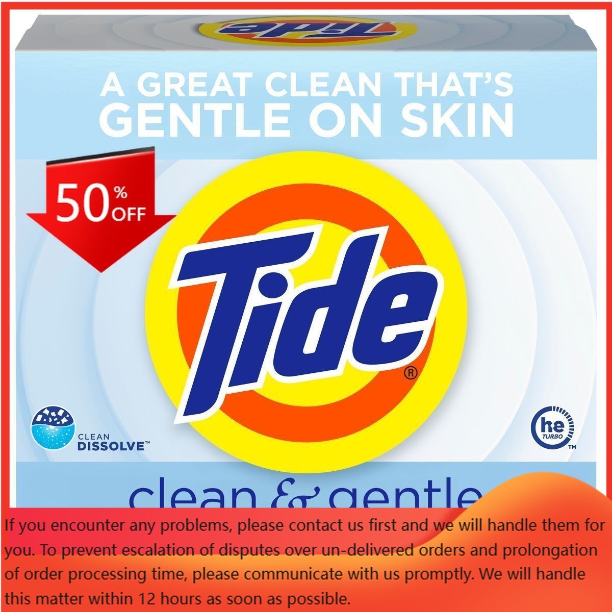 Tide Unscented Clean & Gentle HE Deep Cleaning Concentrated Powder 68 Loads-77oz