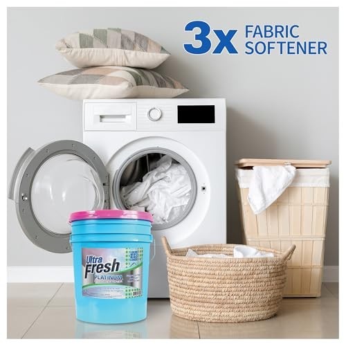 5 Gallon Liquid Fabric Softener for All Machines, 640 Loads, Fragrance & Dye Fre