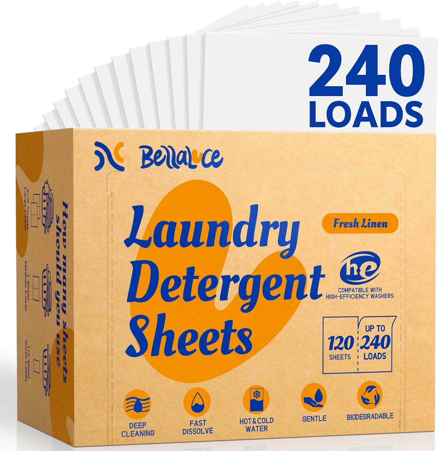 Laundry Detergent Sheets – Laundry Sheets, 240 Loads, Eco-Friendly, Plastic-Free